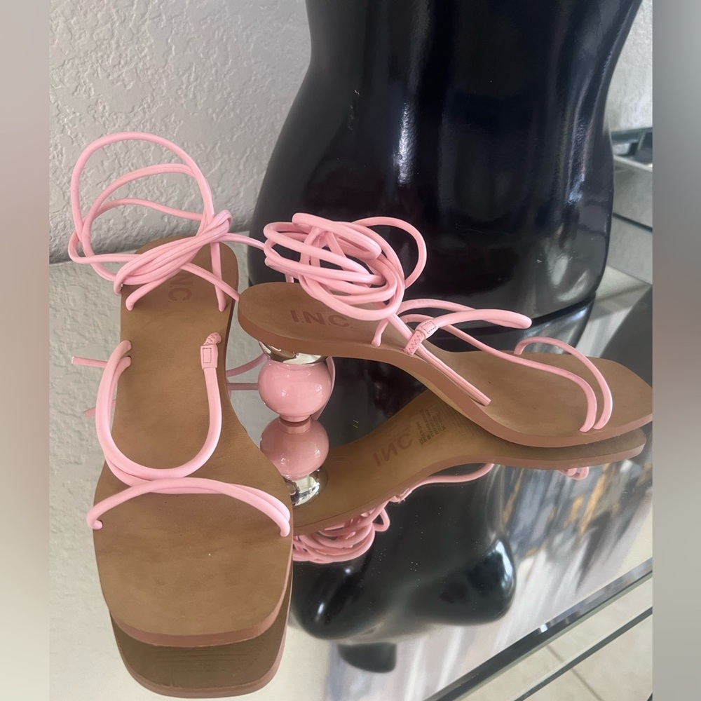 INC International Concepts Women's Light Pink Sandals